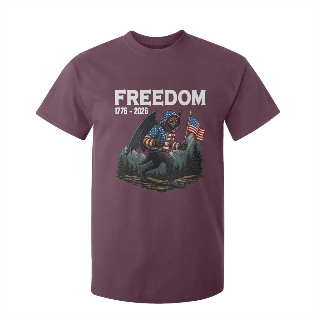 Patriotic Mothman Lover T Shirt For Kid Funny USA 250 Anniversary Gift TS12 Maroon Print Your Wear