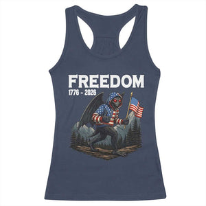 Patriotic Mothman Lover Racerback Tank Top Funny USA 250 Anniversary Gift TS12 Navy Print Your Wear
