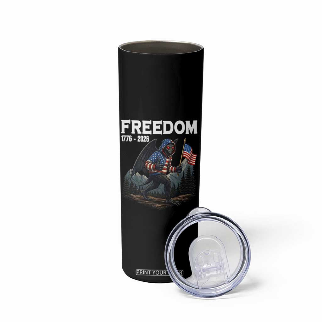 Patriotic Mothman Lover Skinny Tumbler Funny USA 250 Anniversary Gift TS12 Print Your Wear
