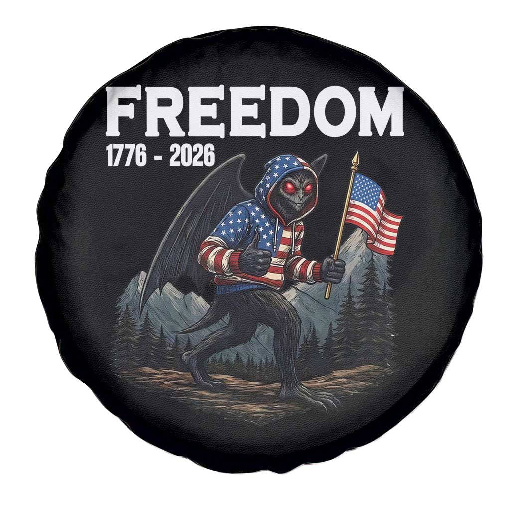 Patriotic Mothman Lover Spare Tire Cover Funny USA 250 Anniversary Gift TS12 Print Your Wear