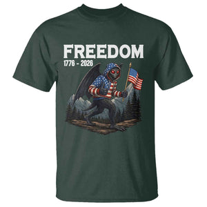 Patriotic Mothman Lover T Shirt Funny USA 250 Anniversary Gift TS12 Dark Forest Green Print Your Wear