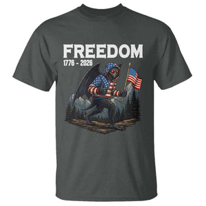 Patriotic Mothman Lover T Shirt Funny USA 250 Anniversary Gift TS12 Dark Heather Print Your Wear