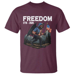 Patriotic Mothman Lover T Shirt Funny USA 250 Anniversary Gift TS12 Maroon Print Your Wear