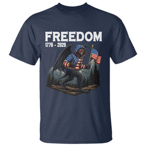 Patriotic Mothman Lover T Shirt Funny USA 250 Anniversary Gift TS12 Navy Print Your Wear