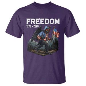 Patriotic Mothman Lover T Shirt Funny USA 250 Anniversary Gift TS12 Purple Print Your Wear