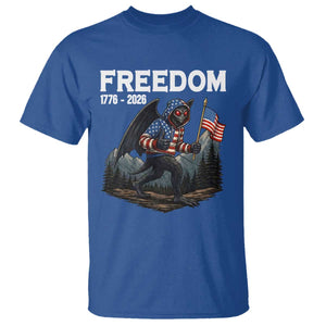 Patriotic Mothman Lover T Shirt Funny USA 250 Anniversary Gift TS12 Royal Blue Print Your Wear