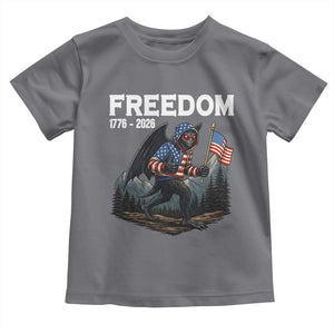 Patriotic Mothman Lover Toddler T Shirt Funny USA 250 Anniversary Gift TS12 Charcoal Print Your Wear