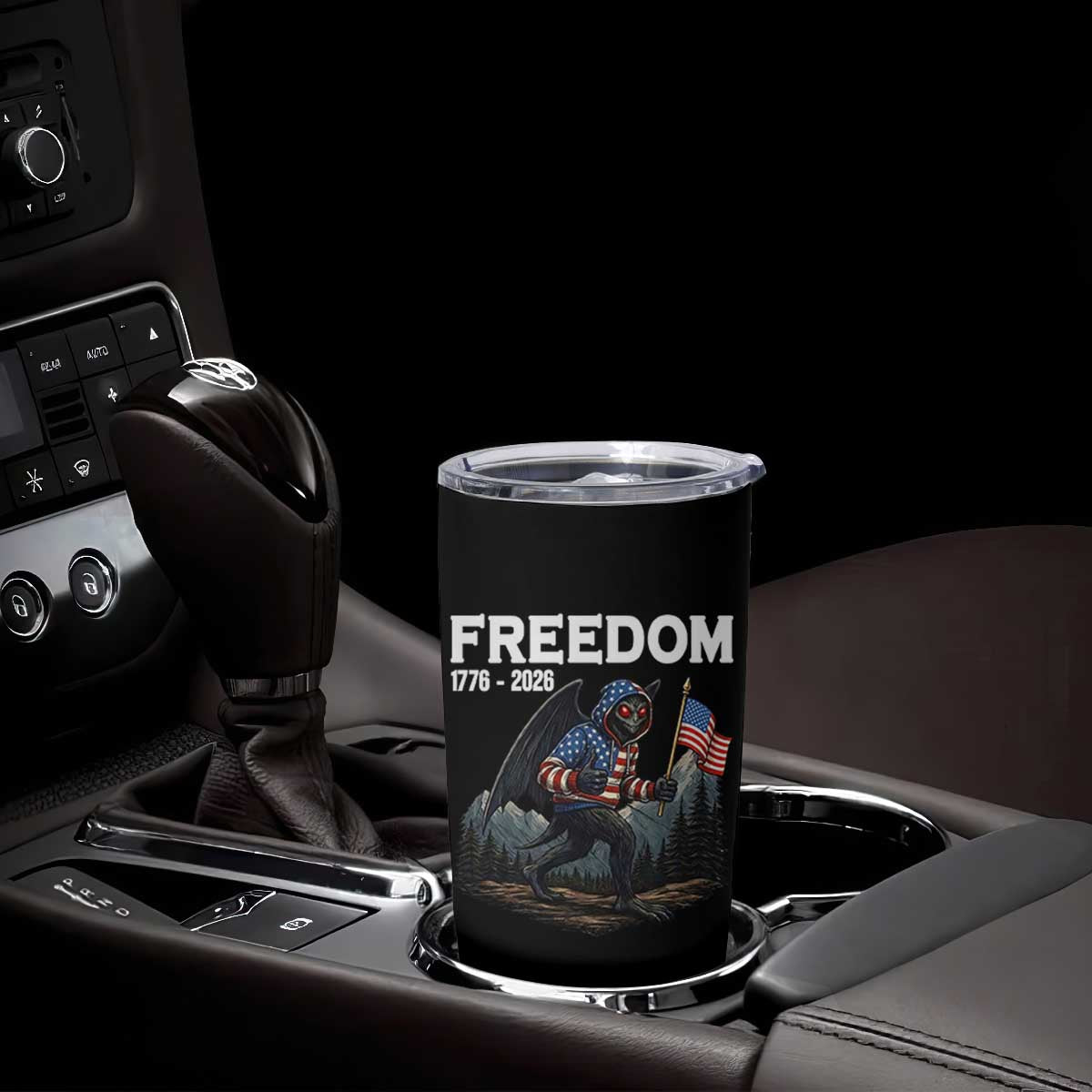 Patriotic Mothman Lover Tumbler Cup Funny USA 250 Anniversary Gift TS12 Print Your Wear
