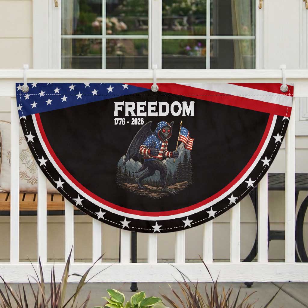 Mothman Lover Patriotic Fan Flag Funny USA 250 Anniversary Gift