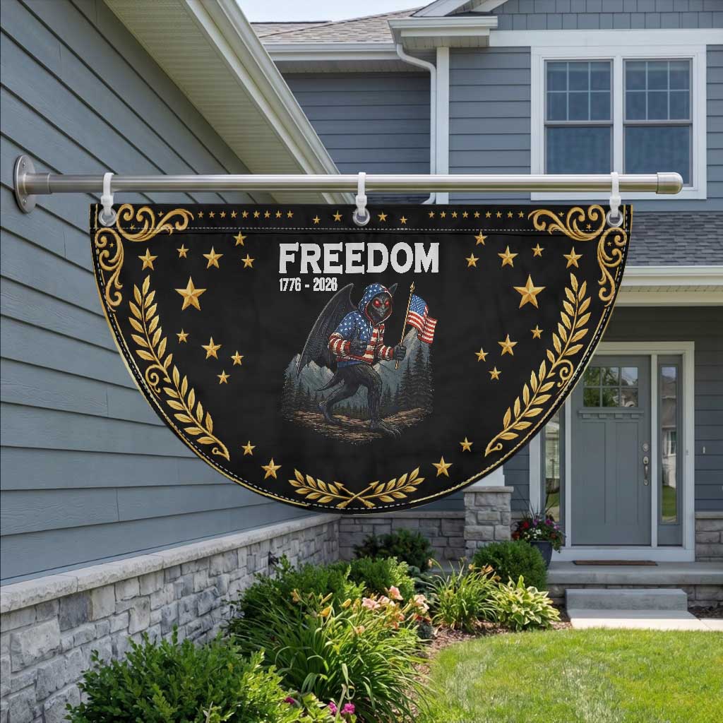 Mothman Lover Patriotic Fan Flag Funny USA 250 Anniversary Gift