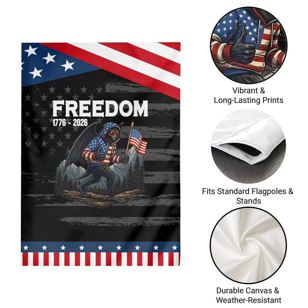 Patriotic Mothman Lover Garden Flag Funny USA 250 Anniversary Gift TS12 Print Your Wear