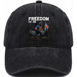 Patriotic Mothman Lover Washed Cotton Baseball Cap Funny USA 250 Anniversary Gift TS12 Print Your Wear