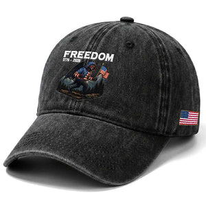 Patriotic Mothman Lover Washed Cotton Baseball Cap Funny USA 250 Anniversary Gift TS12 Print Your Wear