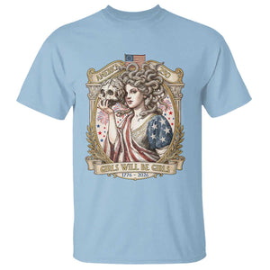 Feminist Medusa Girls Will Be Girls T Shirt USA 250 Anniversary Gift TS12 Light Blue Print Your Wear