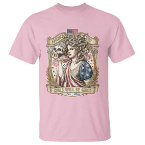 Feminist Medusa Girls Will Be Girls T Shirt USA 250 Anniversary Gift TS12 Light Pink Print Your Wear