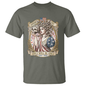 Feminist Medusa Girls Will Be Girls T Shirt USA 250 Anniversary Gift TS12 Military Green Print Your Wear