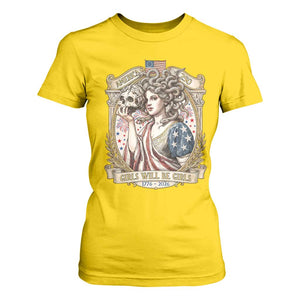Feminist Medusa Girls Will Be Girls T Shirt For Women USA 250 Anniversary Gift TS12 Daisy Print Your Wear