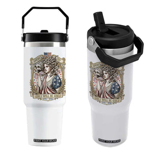 Feminist Medusa Girls Will Be Girls Flip Straw Tumbler USA 250 Anniversary Gift TS12 One Size: 30 oz White Print Your Wear