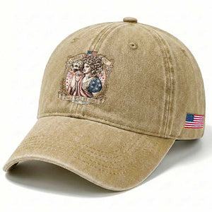 Feminist Medusa Girls Will Be Girls Washed Cotton Baseball Cap USA 250 Anniversary Gift TS12 Print Your Wear