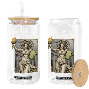 Funny Feminist Medusa Statue Of Liberty Glass Can Girls Will Be Girls TS12 Print Your Wear