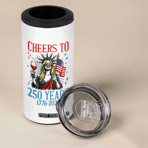 Funny Patriotic Statue Of Liberty 4 in 1 Can Cooler Tumbler Cheers To 250 Years TS12 Print Your Wear