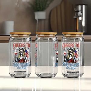 Funny Patriotic Statue Of Liberty Glass Can Cheers To 250 Years TS12 Print Your Wear