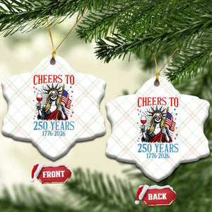 Funny Patriotic Statue Of Liberty Ceramic Ornament Cheers To 250 Years TS12 Print Your Wear