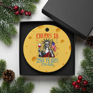 Funny Patriotic Statue Of Liberty Ceramic Ornament Cheers To 250 Years TS12 1pc Yellow Cheese Print Your Wear