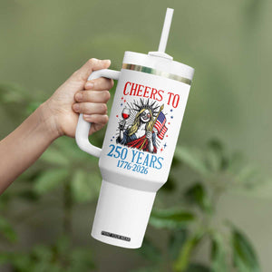 Funny Patriotic Statue Of Liberty Tumbler With Handle Cheers To 250 Years TS12 Print Your Wear