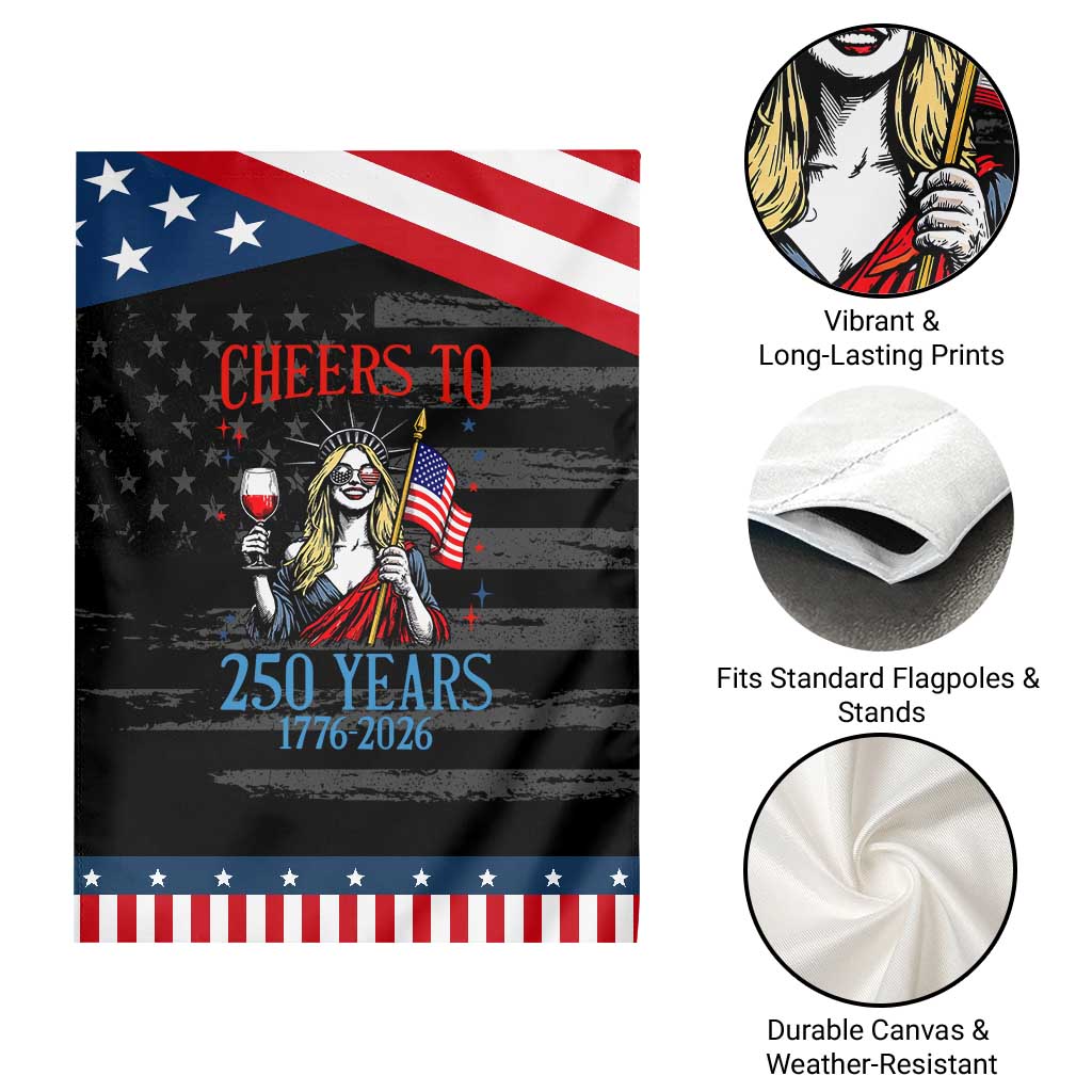 Funny Patriotic Statue Of Liberty Garden Flag Cheers To 250 Years TS12 Print Your Wear