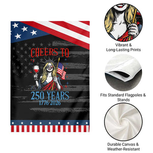 Funny Patriotic Statue Of Liberty Garden Flag Cheers To 250 Years TS12 Print Your Wear