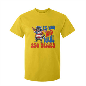 Funny Patriotic Raccoon T Shirt For Kid Red White And Feral 250 Years TS12 Daisy Print Your Wear