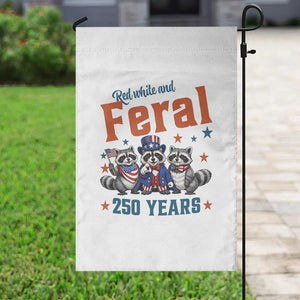 Funny Raccoon Red White And Feral America 250 Garden Flag TS12 Print Your Wear