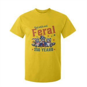 Funny Raccoon Red White And Feral USA 250 Anniversary T Shirt For Kid TS12 Daisy Print Your Wear