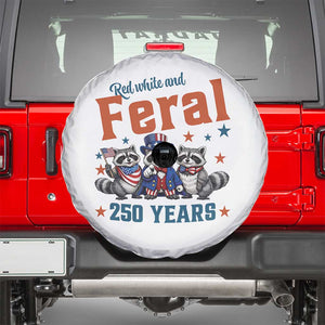Funny Raccoon Red White And Feral USA 250 Anniversary Spare Tire Cover TS12 Black Print Your Wear