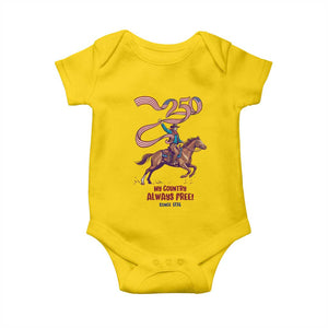 Funny Patriotic Cowboy Baby Onesie My Country Always Free USA Pride TS12 Daisy Print Your Wear