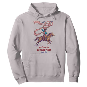 Funny Patriotic Cowboy Hoodie My Country Always Free USA Pride TS12 Ice Gray Print Your Wear