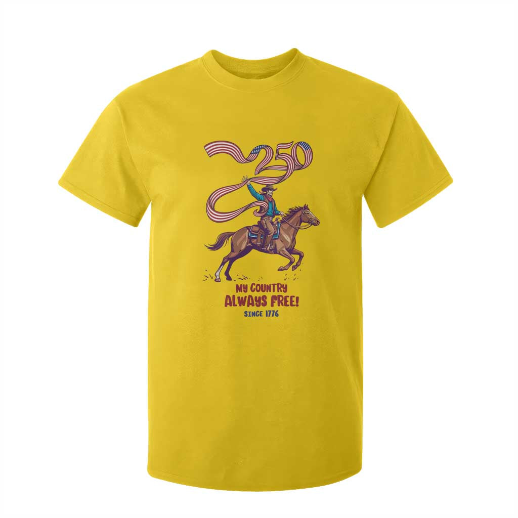 Funny Patriotic Cowboy T Shirt For Kid My Country Always Free USA Pride TS12 Daisy Print Your Wear