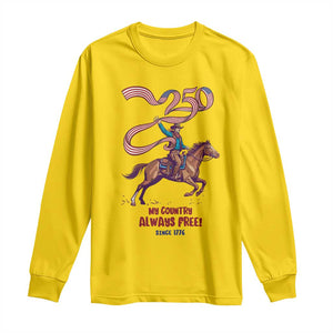 Funny Patriotic Cowboy Long Sleeve Shirt My Country Always Free USA Pride TS12 Daisy Print Your Wear