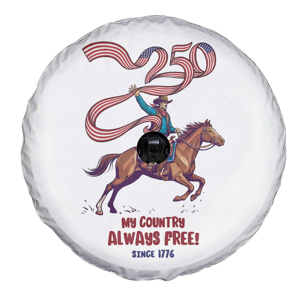 Funny Patriotic Cowboy Spare Tire Cover My Country Always Free USA Pride TS12 Print Your Wear