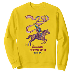 Funny Patriotic Cowboy Sweatshirt My Country Always Free USA Pride TS12 Daisy Print Your Wear