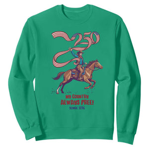 Funny Patriotic Cowboy Sweatshirt My Country Always Free USA Pride TS12 Irish Green Print Your Wear