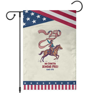 Funny Patriotic Cowboy Garden Flag My Country Always Free USA Pride TS12 Modern Beige Blue Print Your Wear