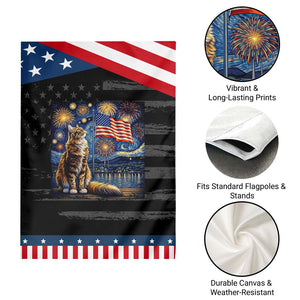 Patriotic Starry Night Cat Garden Flag Cat Lover Gift TS12 Print Your Wear