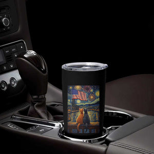 Starry Night Cat Patriotic American Pride Tumbler Cup TS12 Print Your Wear