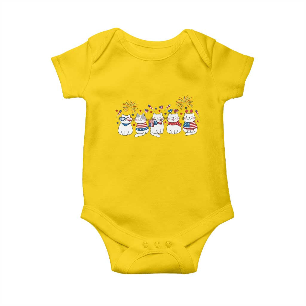 Patriotic Cat Lover Gift Baby Onesie America 250 Anniversary TS12 Daisy Print Your Wear