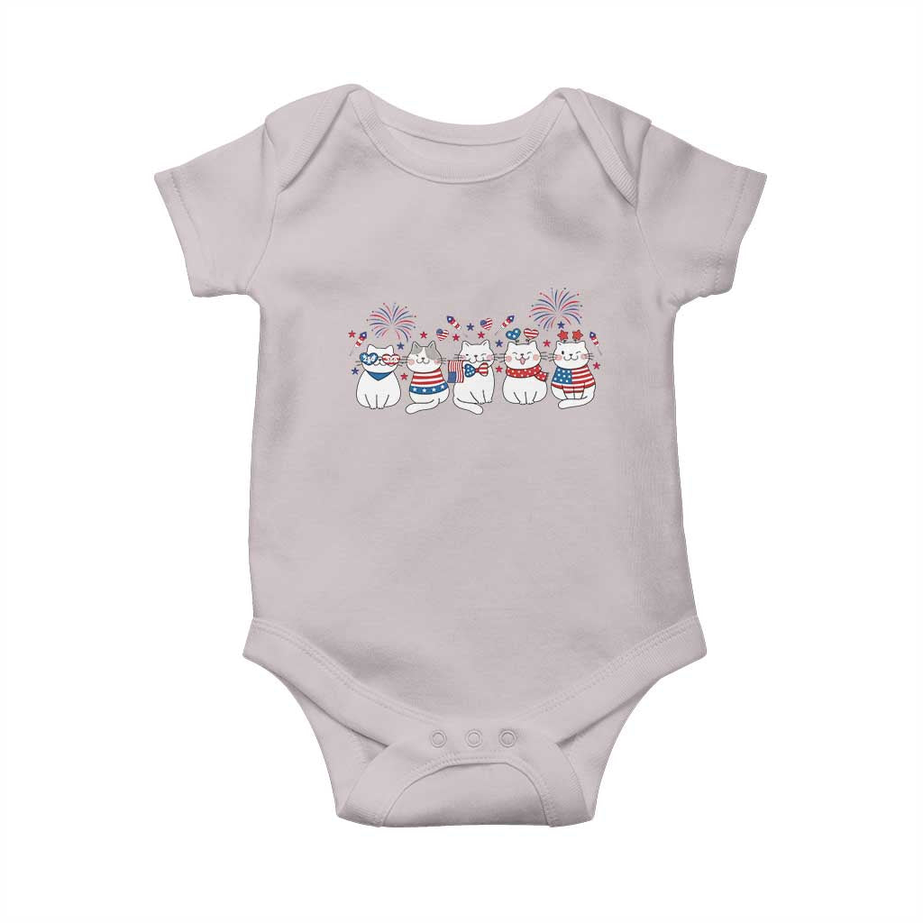 Patriotic Cat Lover Gift Baby Onesie America 250 Anniversary TS12 Ice Gray Print Your Wear