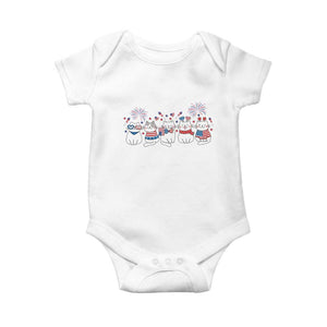 Patriotic Cat Lover Gift Baby Onesie America 250 Anniversary TS12 White Print Your Wear