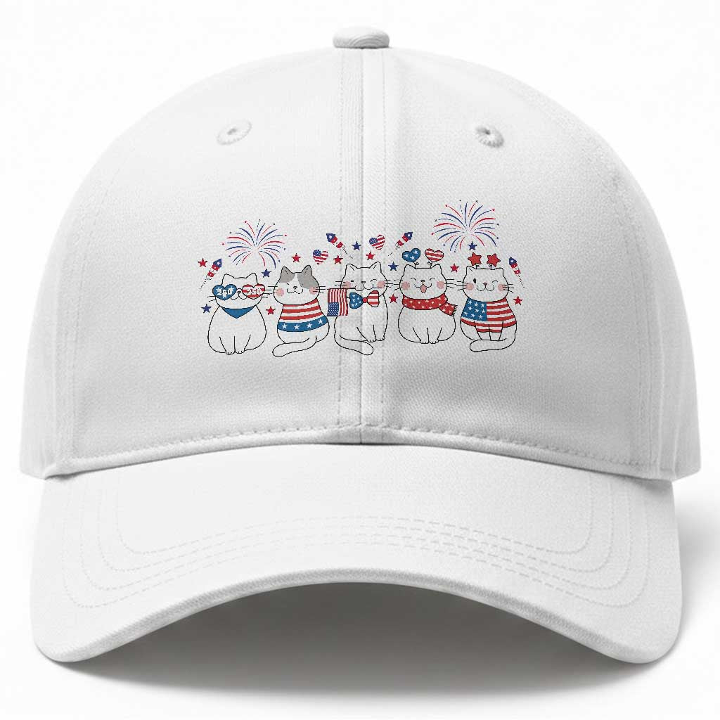 Patriotic Cat Lover Gift Baseball Cap America 250 Anniversary TS12 Print Your Wear