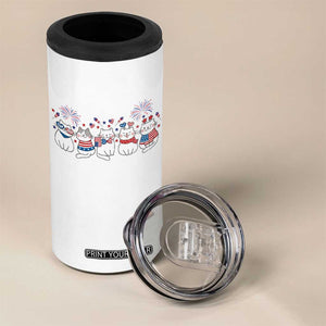 Patriotic Cat Lover Gift 4 in 1 Can Cooler Tumbler America 250 Anniversary TS12 Print Your Wear